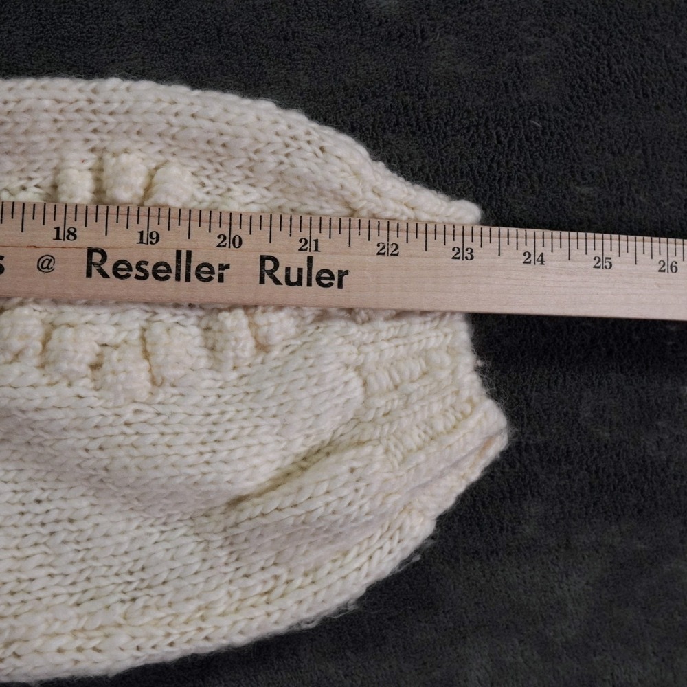 Lucky Brand Cardigan Women Small Chunky Knit Bobble Sleeve Open Front Wool Blend - Picture 12 of 13